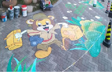 当涂夏季画地面彩绘会遇到的问题