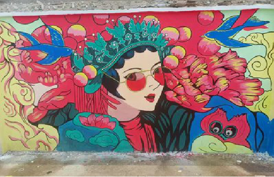 当涂墙体彩绘-网红墙