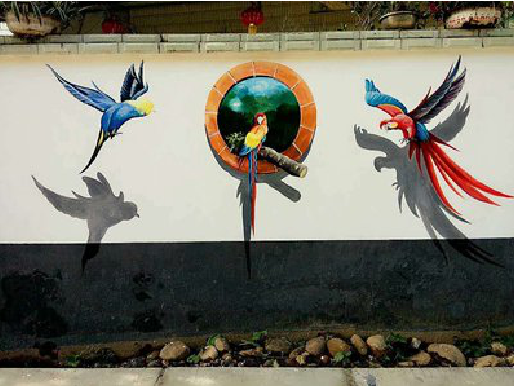 当涂视觉错位-3D墙绘设计