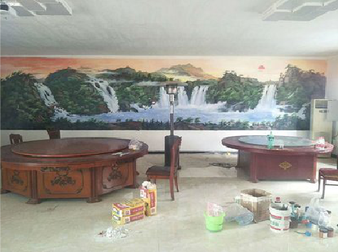 当涂墙绘-写实风景