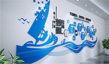 当涂海浪主题文化墙如何设计？