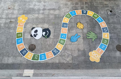 当涂地面游戏彩绘