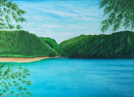 当涂在墙绘中，如何绘画绿水青山？